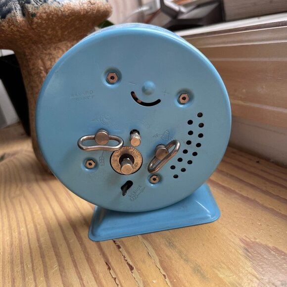 Vintage Walt Disney Bayard France Mechanical Alarm Clock Bambi Blue - Picture 3 of 4